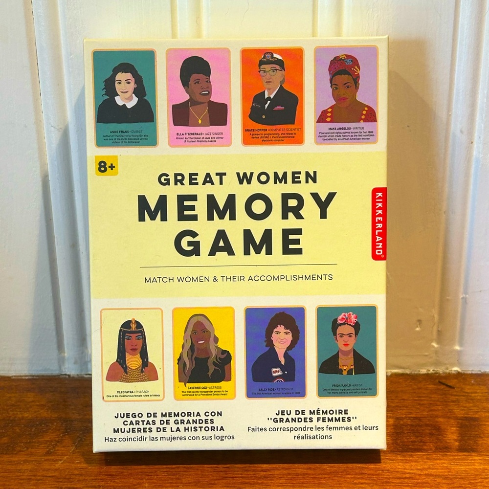 Kikkerland Great Women Memory Game - Multicolor